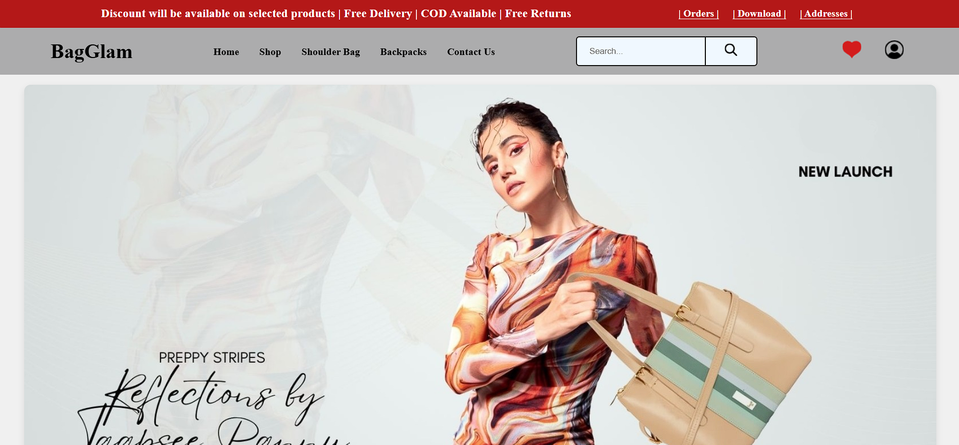 BagGlam E-commerce Website